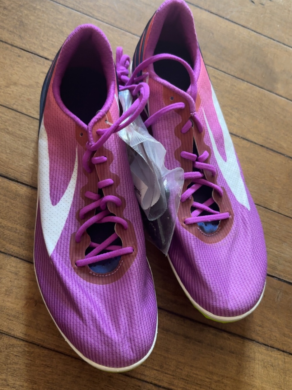 Brooks Women's Track Spikes in Purple and Neon Yellow - Picture 2 of 2